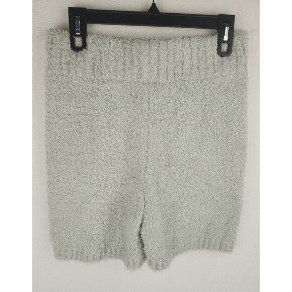 Skims Women's L/XL grey fuzzy plush sleep lounge shorts, comfy soft stretchy - Picture 2 of 8